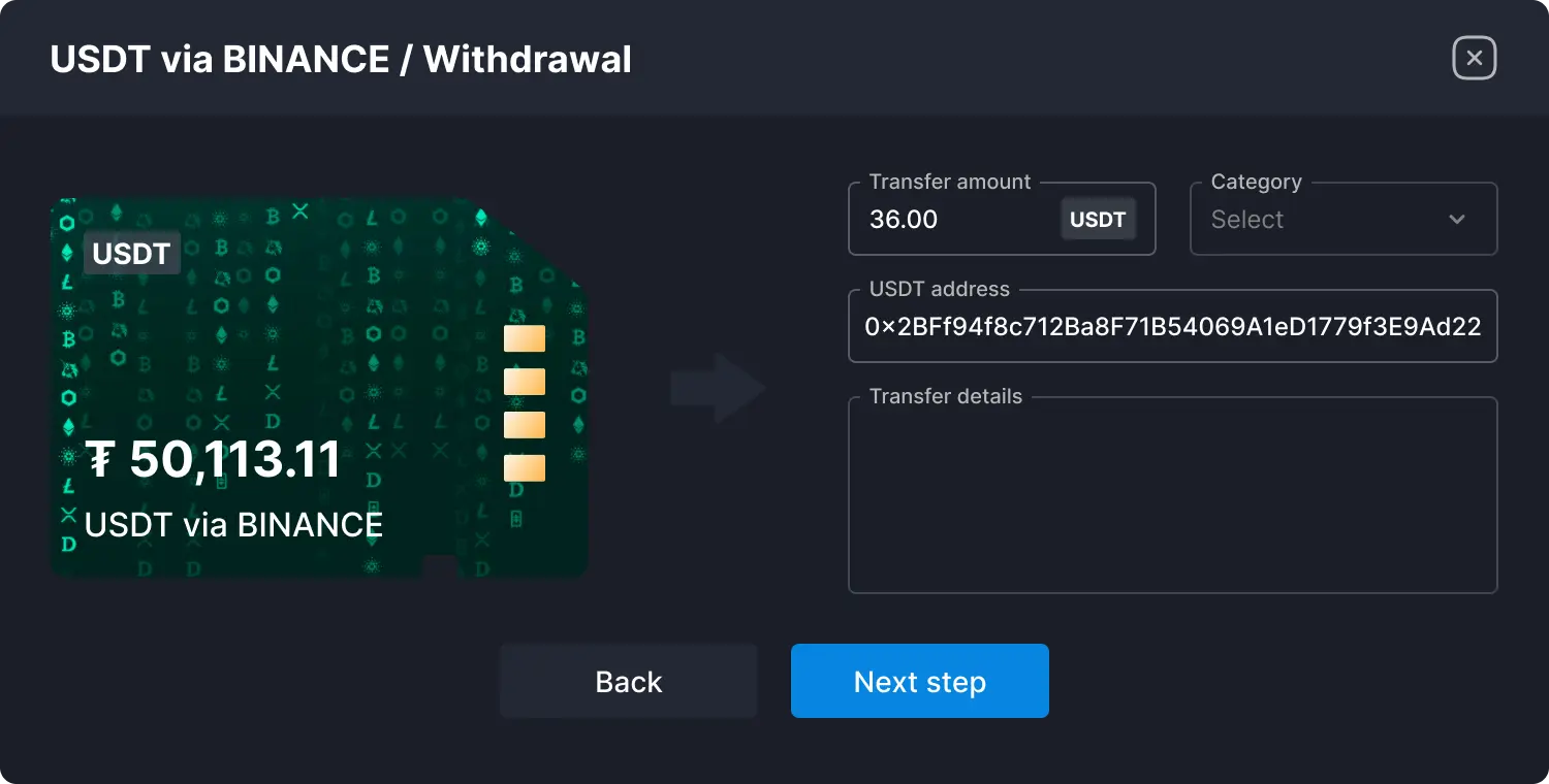 Payments in cryptocurrency, euro from wallets
